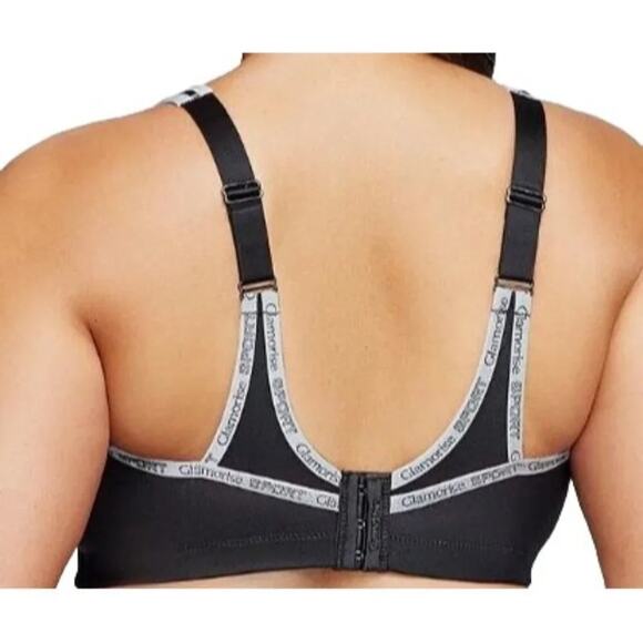 Glamorise No Bounce Cami Wire Free Sports Bra 1066 Black 44C - Picture 8 of 8